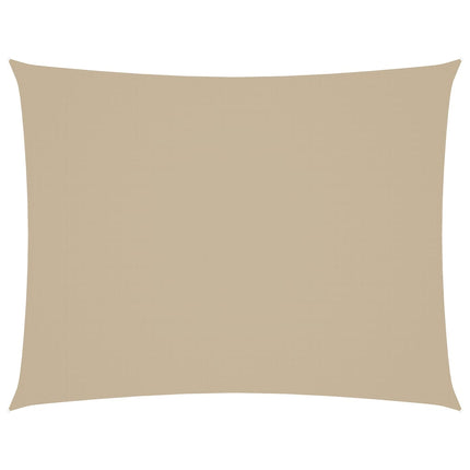 solsejl 6x8 m rektangulær oxfordstof beige