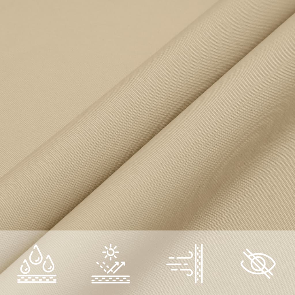 solsejl 2,5x2,5x3,5 m trekantet oxfordstof beige