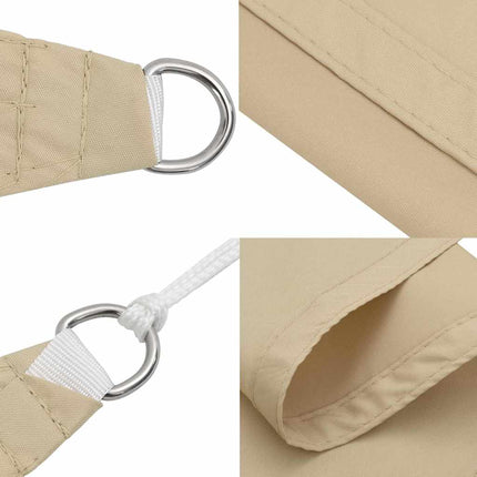 solsejl 3x4x4 m trekantet oxfordstof beige