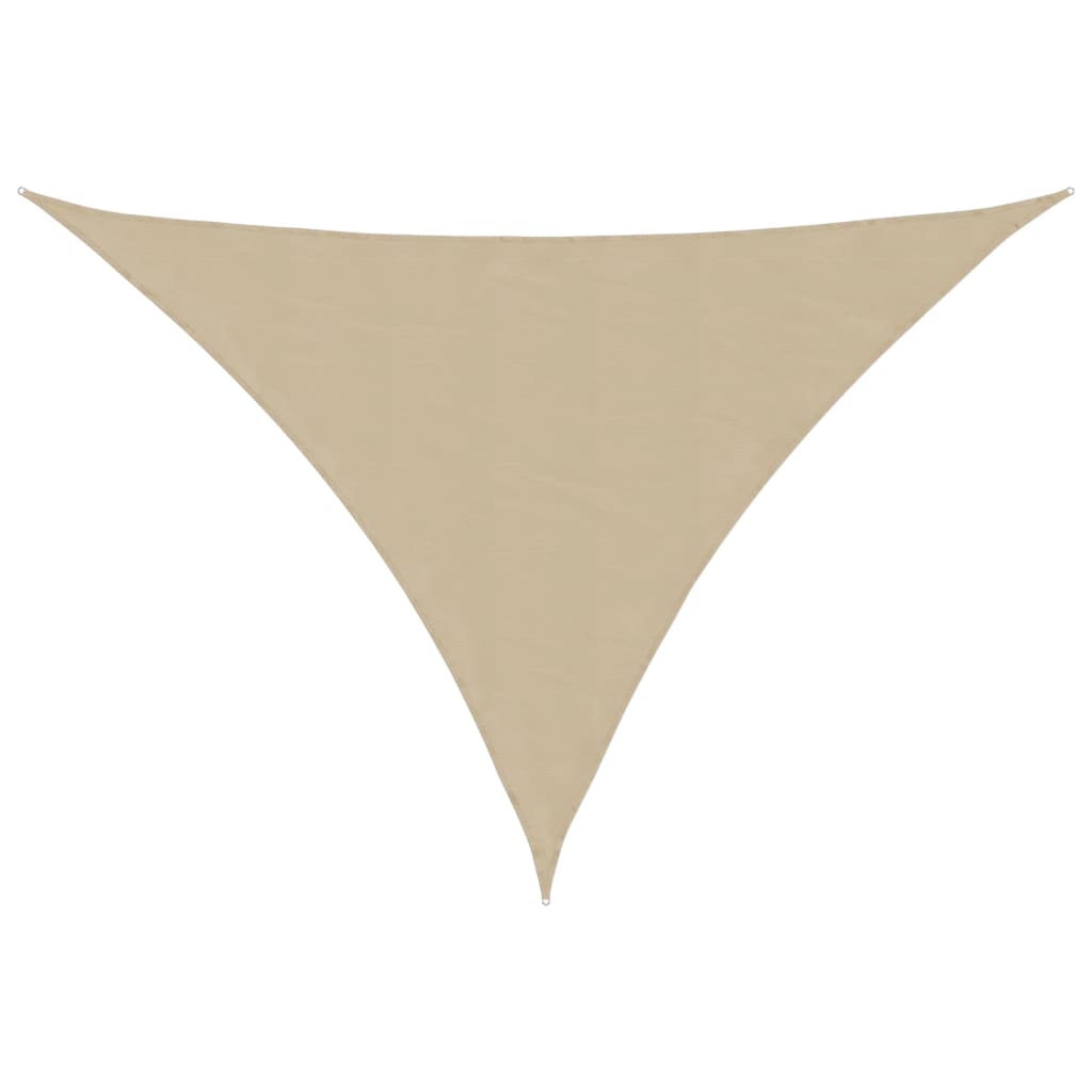 solsejl 3,5x3,5x4,9 m trekantet oxfordstof beige