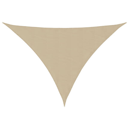 solsejl 4x4x5,8 m oxfordstof trekantet beige