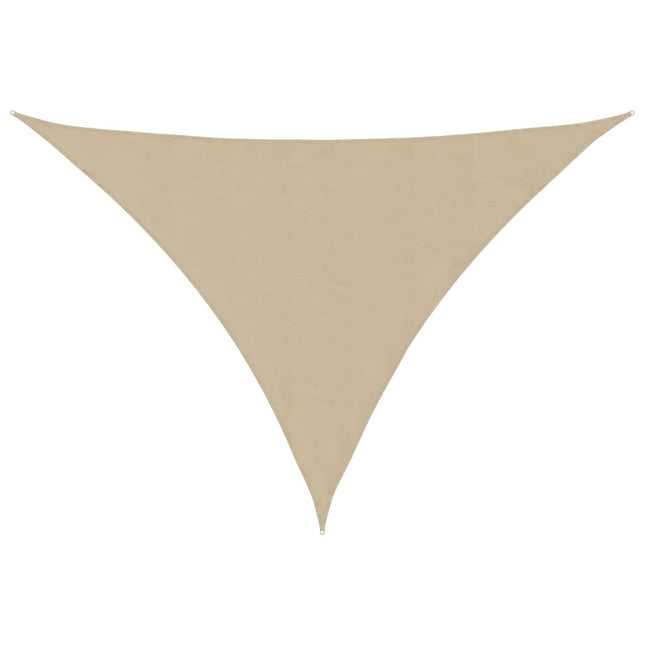 solsejl 4x4x5,8 m oxfordstof trekantet beige