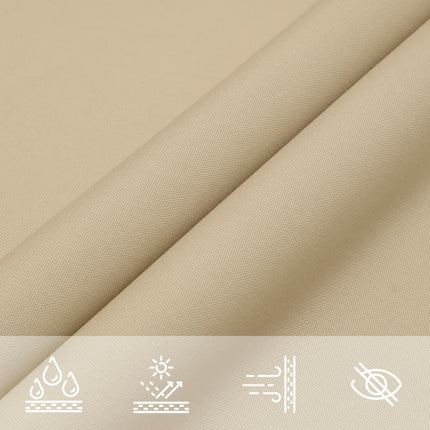 solsejl 4x4x5,8 m oxfordstof trekantet beige