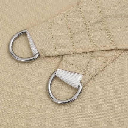 solsejl 4x4x5,8 m oxfordstof trekantet beige