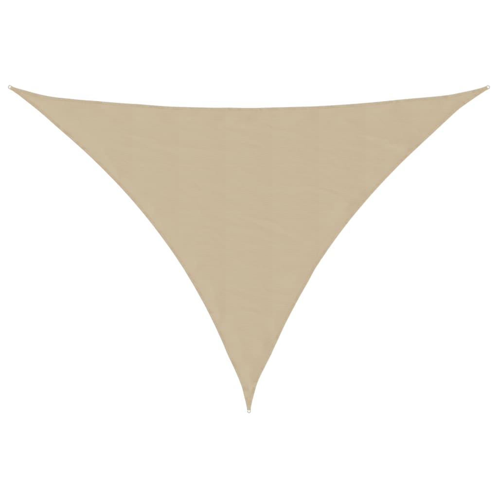 solsejl 5x6x6 m trekantet oxfordstof beige