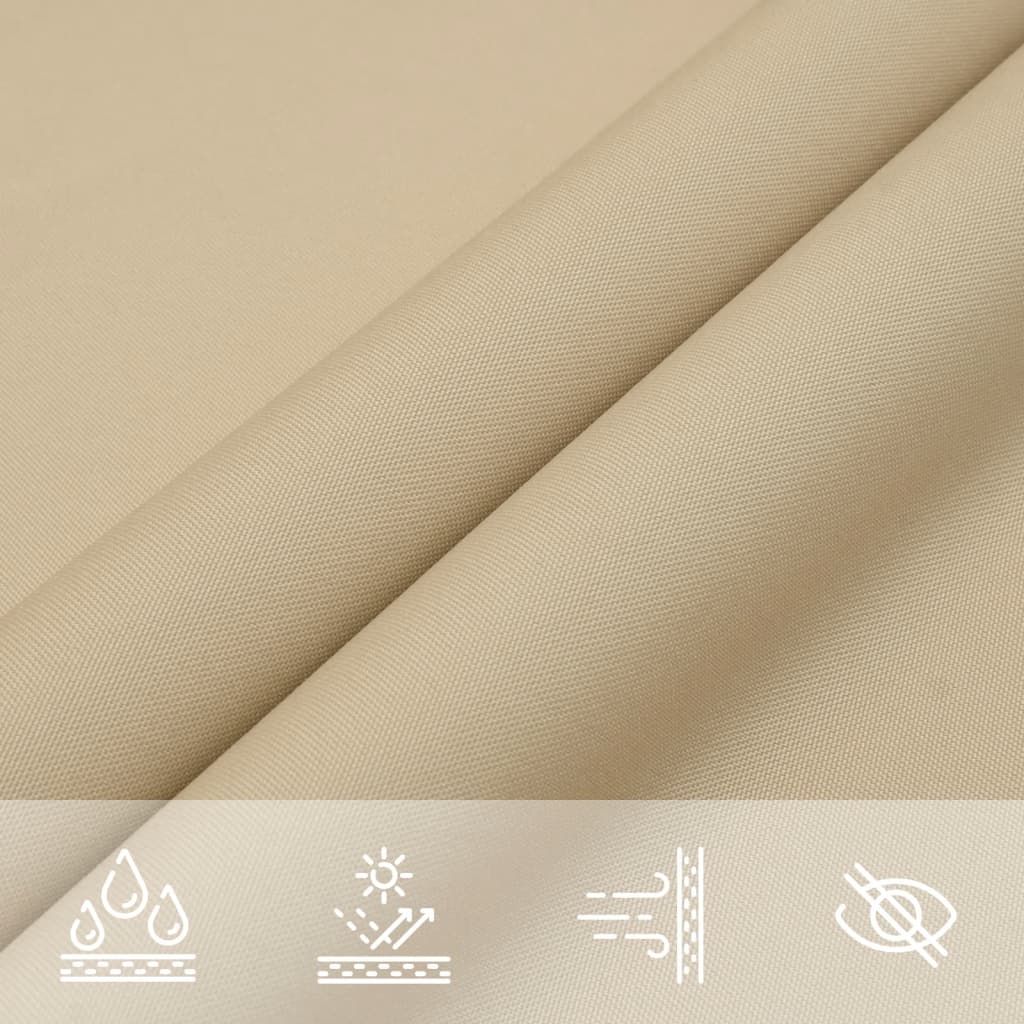 solsejl 5x6x6 m trekantet oxfordstof beige