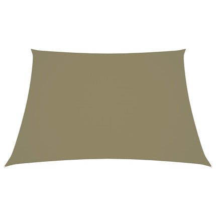 solsejl 2/4x3 m trapezformet oxfordstof beige