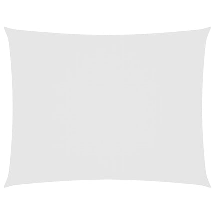 solsejl 5x6 m rektangulær oxfordstof hvid