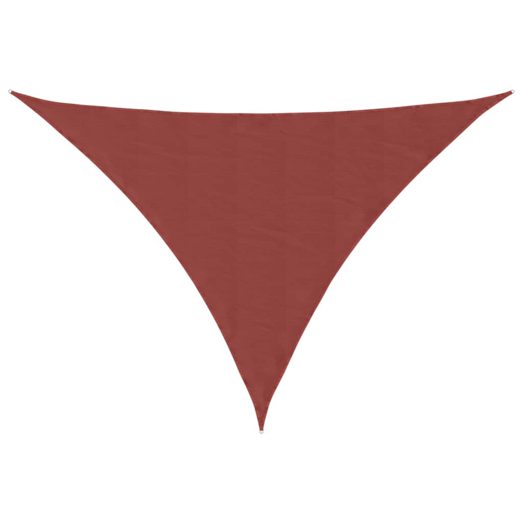 solsejl 3,5x3,5x4,9 m oxfordstof trekantet terrakotta