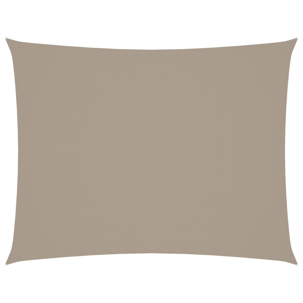 solsejl 3x4,5 m rektangulær oxfordstof gråbrun