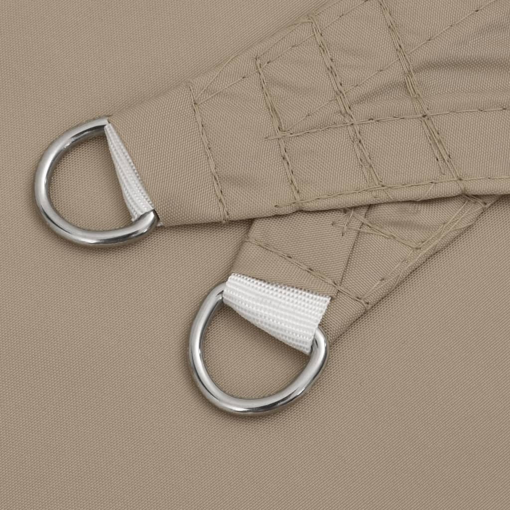 solsejl 3x5 m rektangulær oxfordstof gråbrun