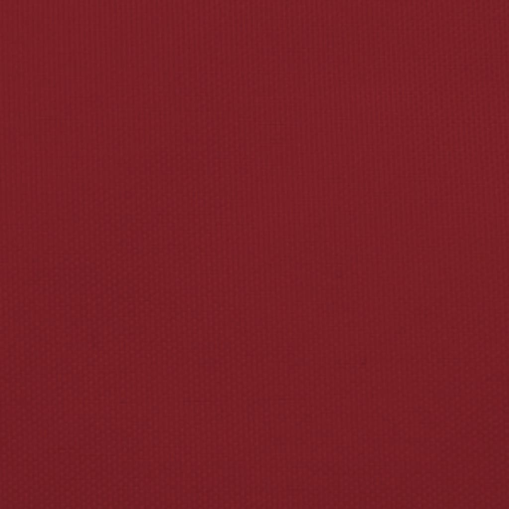 solsejl 4x6 m rektangulær oxfordstof rød