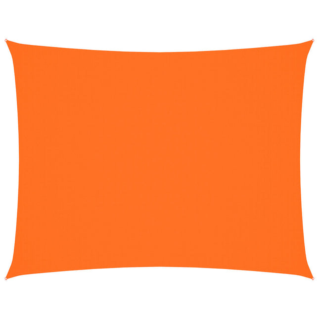 solsejl 2x3,5 m rektangulær oxfordstof orange