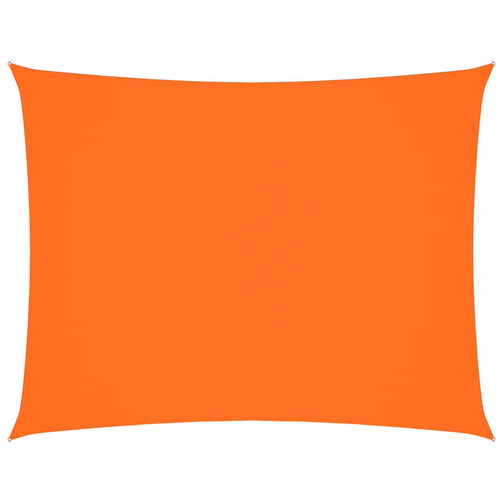 solsejl 2x3,5 m rektangulær oxfordstof orange