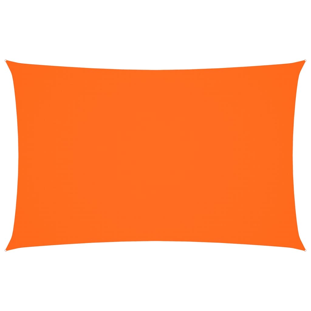 solsejl 4x7 m rektangulær oxfordstof orange