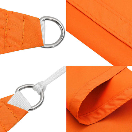 solsejl 4x7 m rektangulær oxfordstof orange