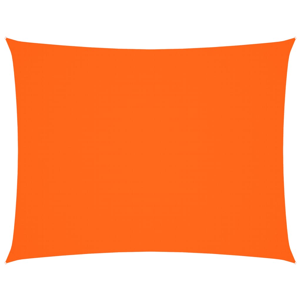solsejl 6x8 m rektangulær oxfordstof orange