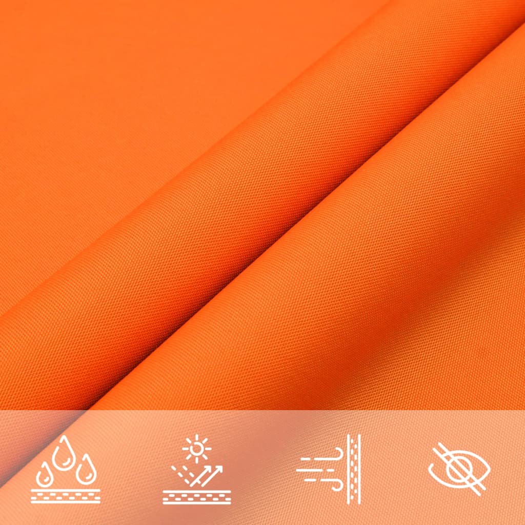 solsejl 3,5x3,5x4,9 m trekantet oxfordstof orange