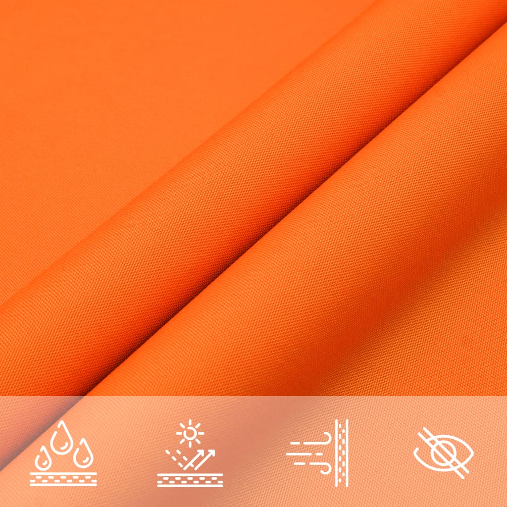 solsejl 5x5x6 m trekantet oxfordstof orange