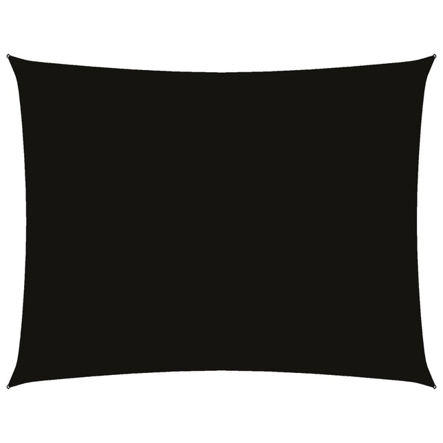 solsejl 2x3,5 m rektangulær oxfordstof sort