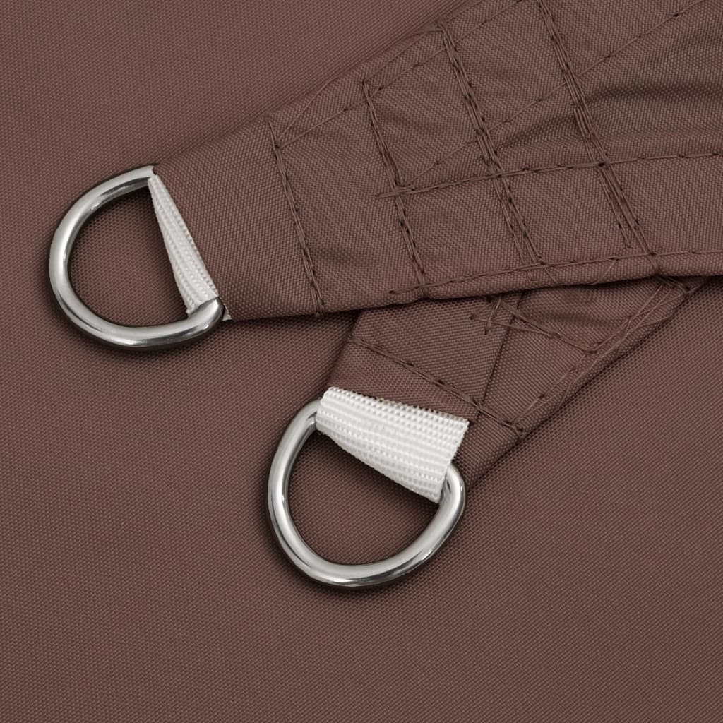 solsejl 4x5 m rektangulær oxfordstof brun