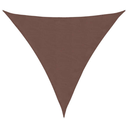 solsejl 3,6x3,6x3,6 m oxfordstof trekantet brun