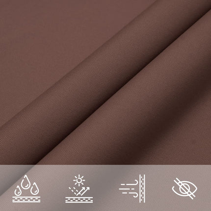 solsejl 3,6x3,6x3,6 m oxfordstof trekantet brun