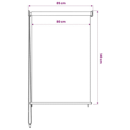udendørs rullegardin 85 (B) x 140 (H) cm beige