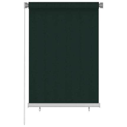 udendørs rullegardin 105 (B) x 140 (H) cm HDPE mørkegrøn
