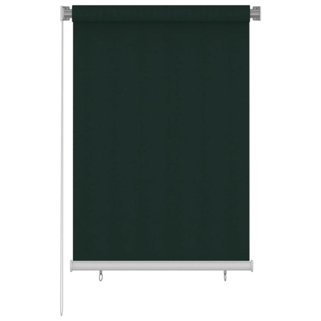 udendørs rullegardin 105 (B) x 140 (H) cm HDPE mørkegrøn