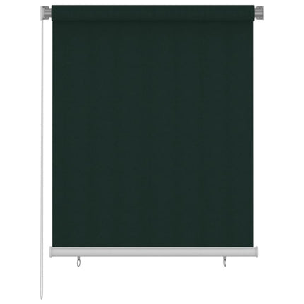 udendørs rullegardin 125 (B) x 140 (H) cm HDPE mørkegrøn