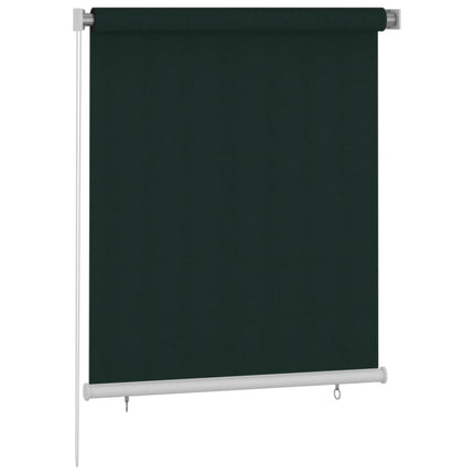 udendørs rullegardin 125 (B) x 140 (H) cm HDPE mørkegrøn