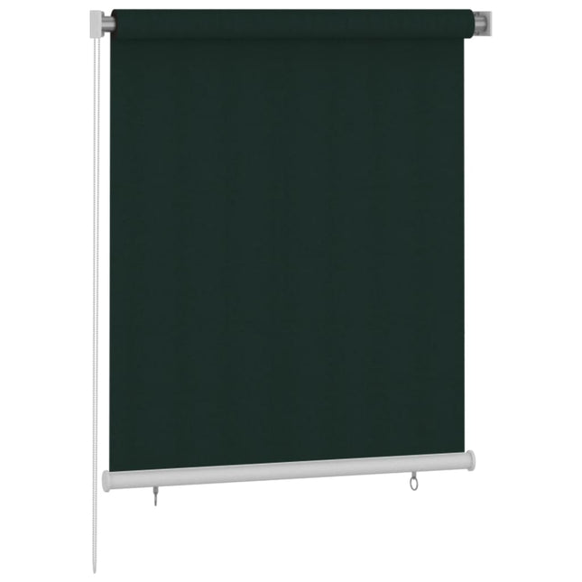 udendørs rullegardin 125 (B) x 140 (H) cm HDPE mørkegrøn