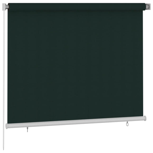 udendørs rullegardin 185 (B) x 140 (H) cm HDPE mørkegrøn