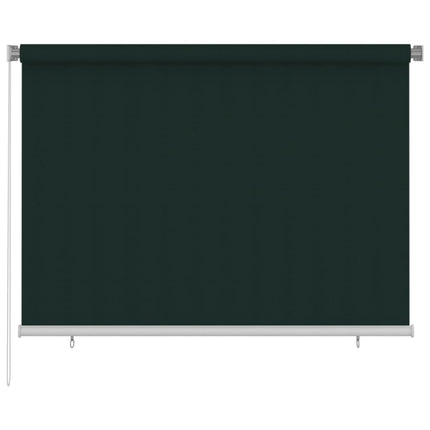 udendørs rullegardin 205 (B) x 140 (H) cm HDPE mørkegrøn