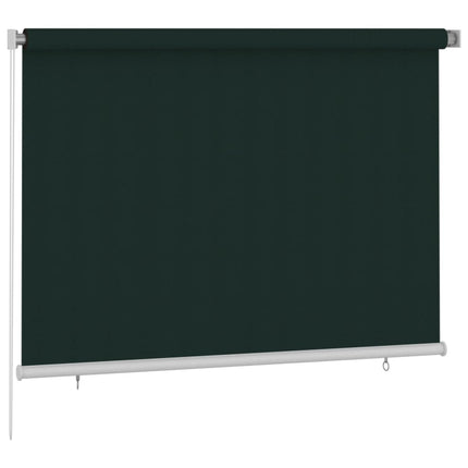 udendørs rullegardin 205 (B) x 140 (H) cm HDPE mørkegrøn