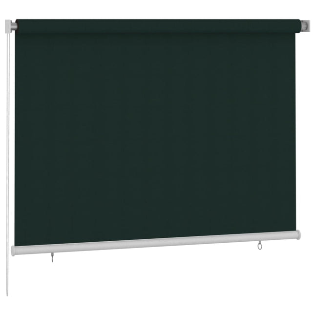 udendørs rullegardin 205 (B) x 140 (H) cm HDPE mørkegrøn