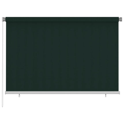 udendørs rullegardin 225 (B) x 140 (H) cm HDPE mørkegrøn