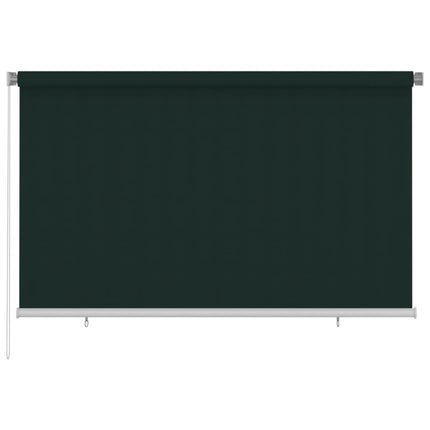 udendørs rullegardin 245 (B) x 140 (H) cm HDPE mørkegrøn