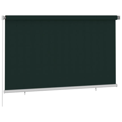 udendørs rullegardin 245 (B) x 140 (H) cm HDPE mørkegrøn