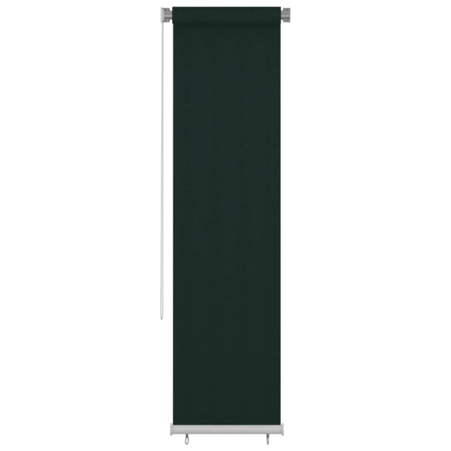udendørs rullegardin 65 (B) x 230 (H) cm HDPE mørkegrøn