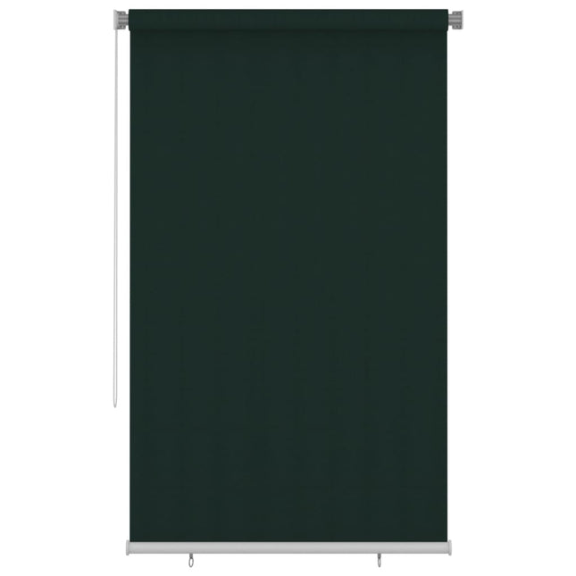udendørs rullegardin 145 (B) x 230 (H) cm HDPE mørkegrøn