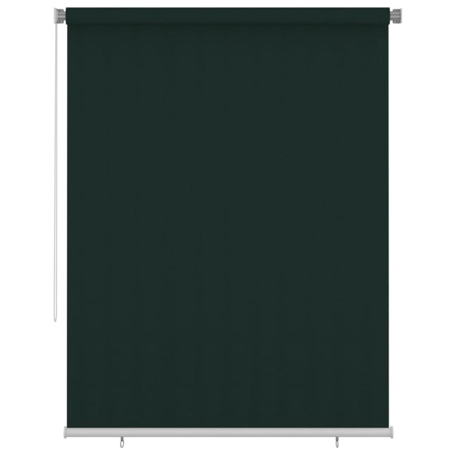 udendørs rullegardin 185 (B) x 230 (H) cm HDPE mørkegrøn
