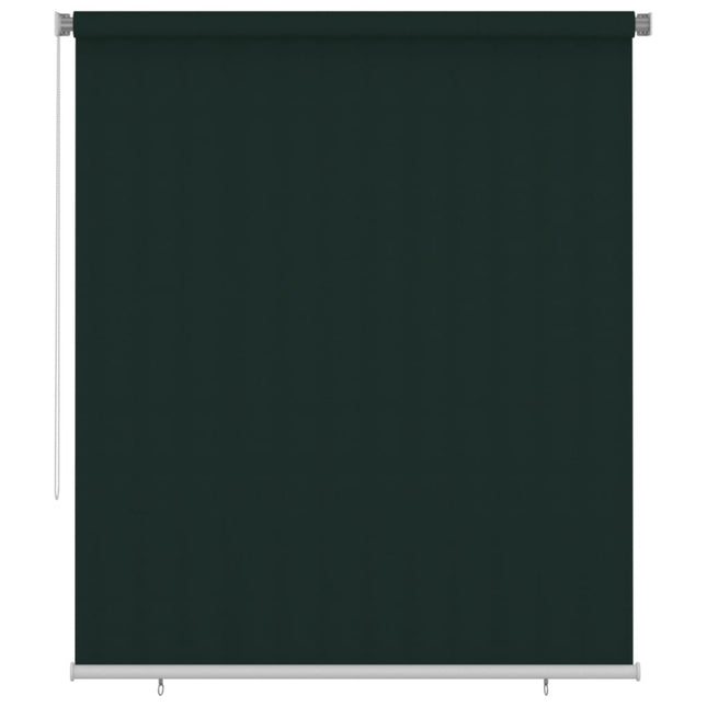 udendørs rullegardin 205 (B) x 230 (H) cm HDPE mørkegrøn