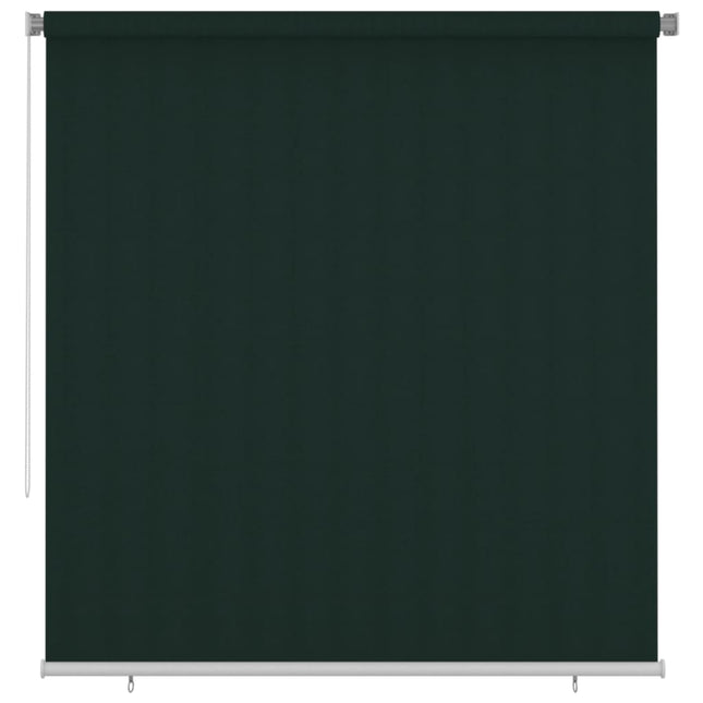 udendørs rullegardin 225 (B) x 230 (H) cm HDPE mørkegrøn