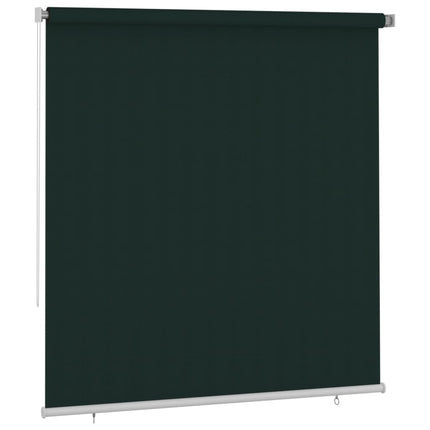 udendørs rullegardin 225 (B) x 230 (H) cm HDPE mørkegrøn