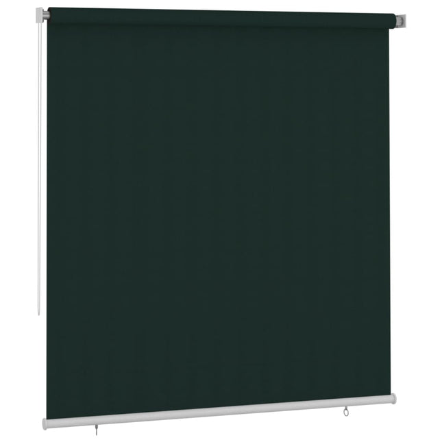 udendørs rullegardin 225 (B) x 230 (H) cm HDPE mørkegrøn