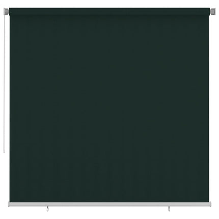udendørs rullegardin 245 (B) x 230 (H) cm HDPE mørkegrøn