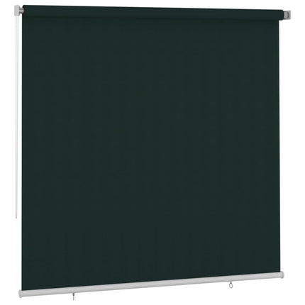 udendørs rullegardin 245 (B) x 230 (H) cm HDPE mørkegrøn