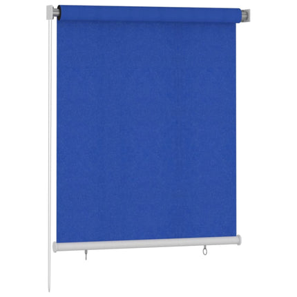 udendørs rullegardin 125 (B) x 140 (H) cm HDPE blå